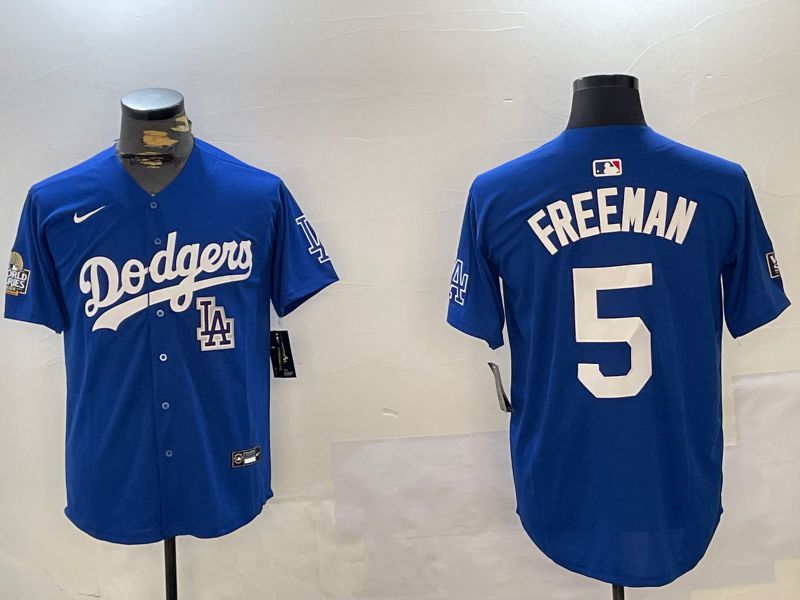 Men Los Angeles Dodgers #5 Freeman Blue Game 2024 Nike MLB Jersey style 11213